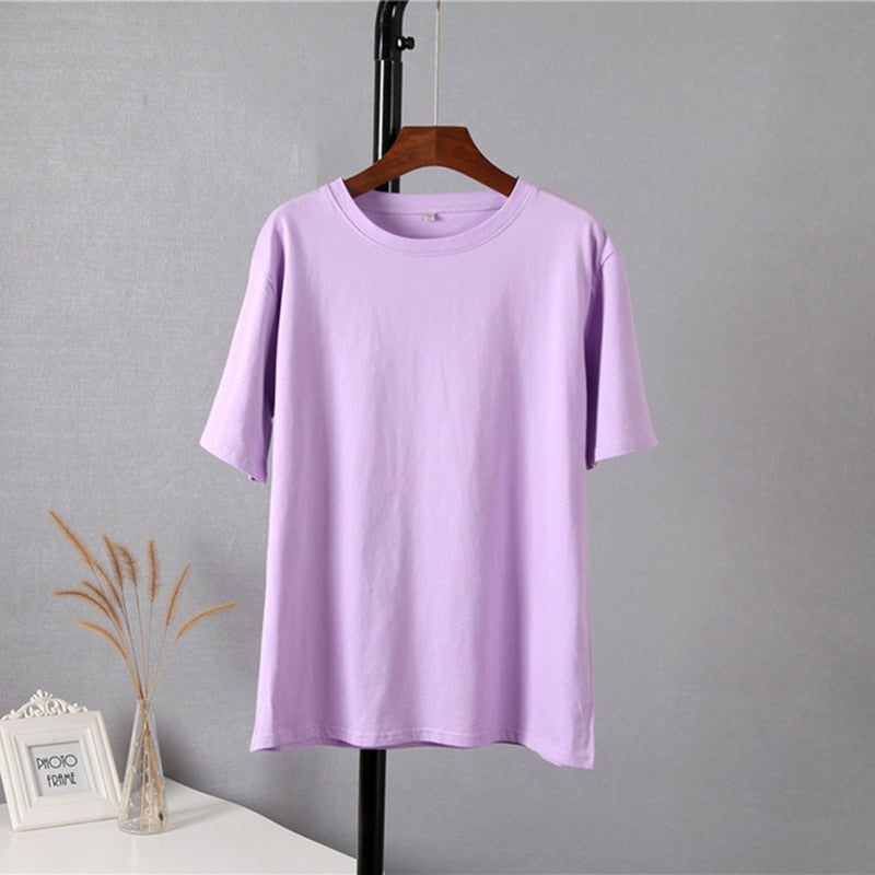 Oversized Cotton Soft Basic T Shirt