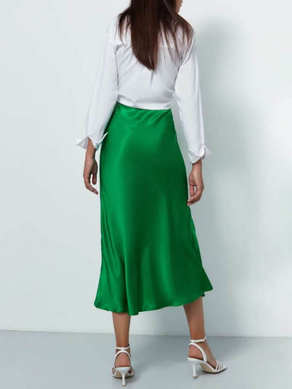 Satin Silk A-line Skirt