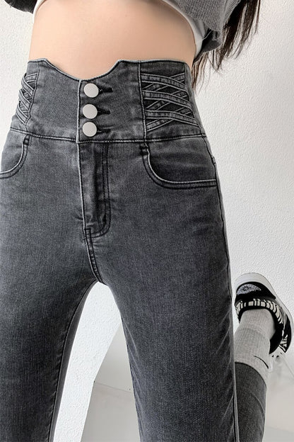 High Waist Boyfriend Jeans