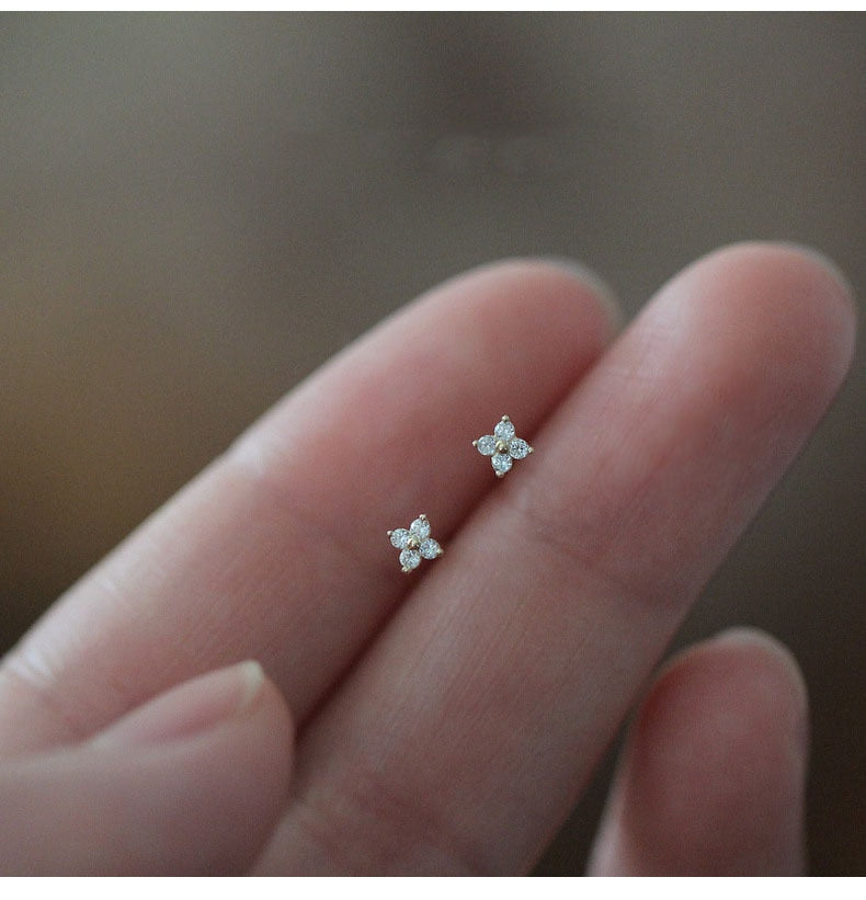 Star Moon Stud Earrings