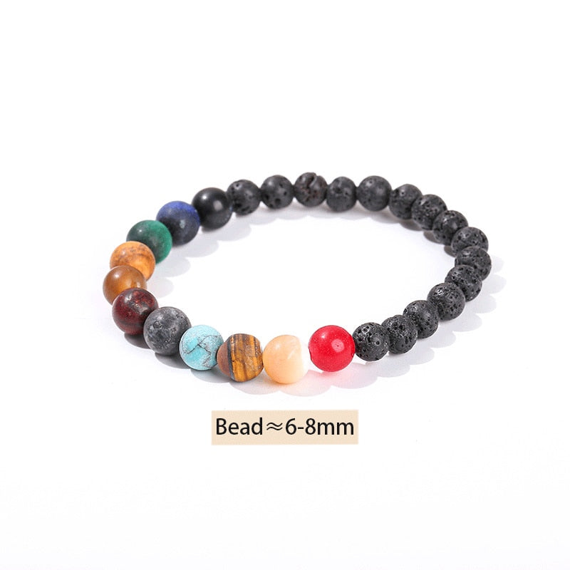 Natural Stone Eight Planets Bead Bracelet