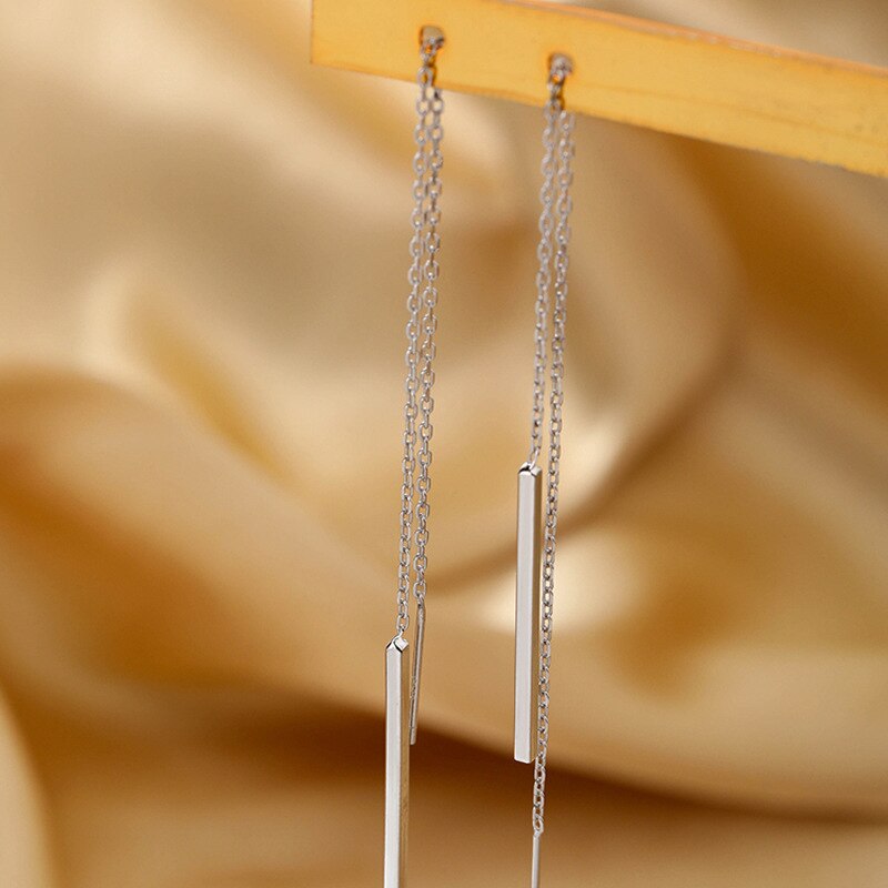 Geometric Ear Stick Long Ear Line Earrings