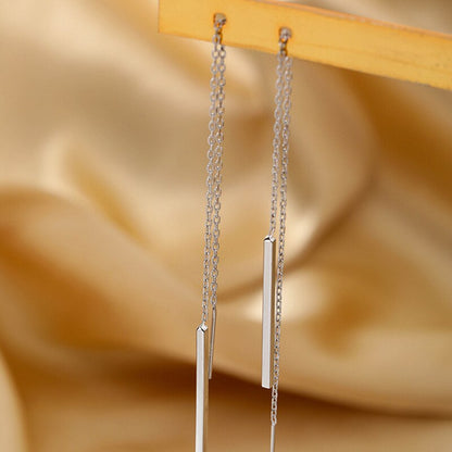 Geometric Ear Stick Long Ear Line Earrings