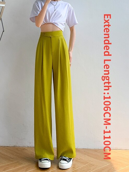 Casual High Waist Wide Leg Pants