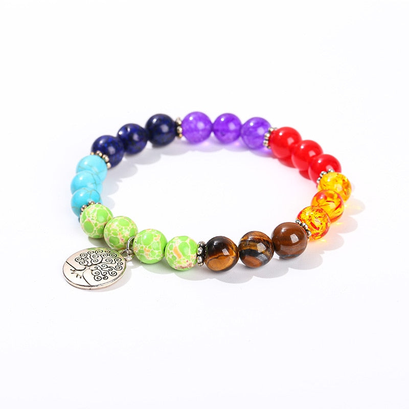 Natural Stone Eight Planets Bead Bracelet