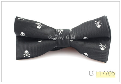 Men Casual Slim Skull Tie