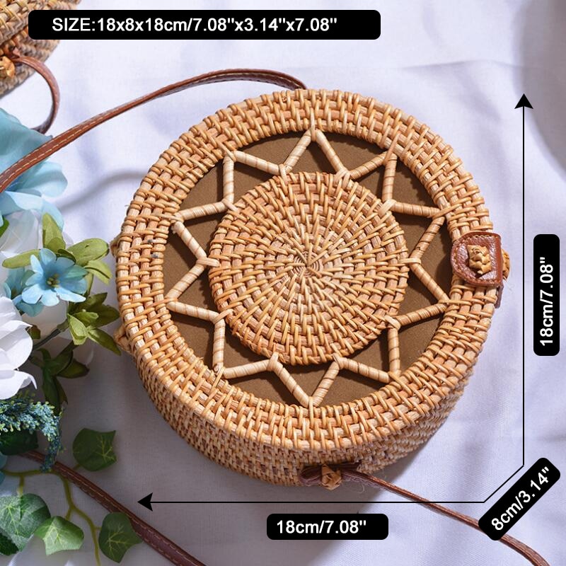 Square Round Mulit Style Straw Bag