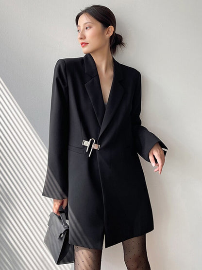 Irregular Buckle Big Size Blazer