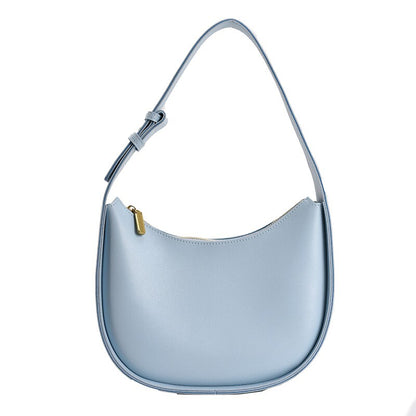 Wide Strap Semicircle Saddle Shoulder Crossbody Handbag