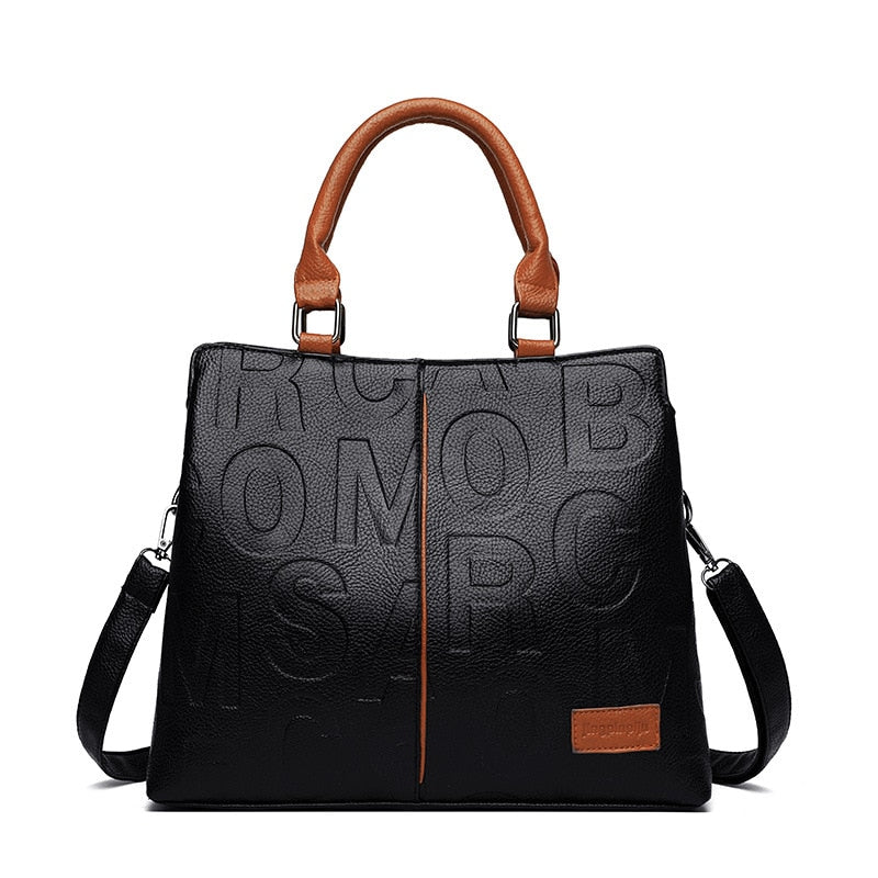 PU Leather Casual Tote Bag