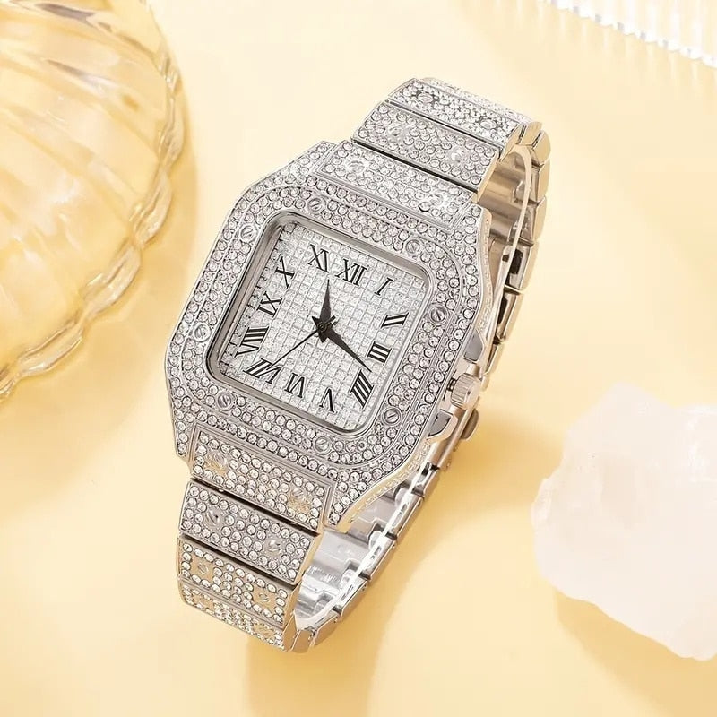 Diamond Watch & Bracelet Set