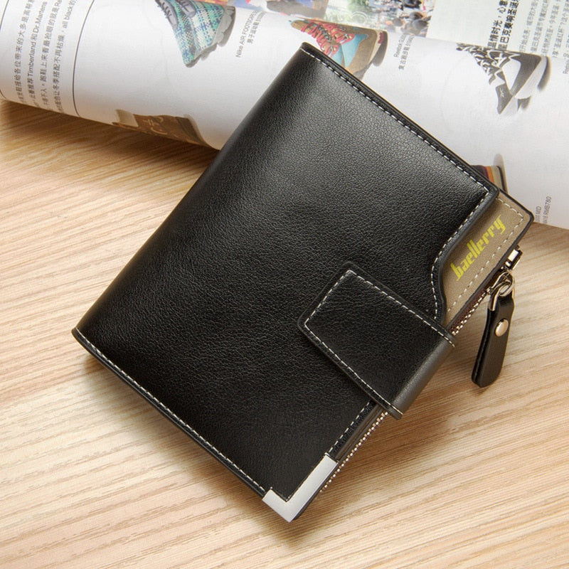 Men Zipper Coin Pocket Card Holder