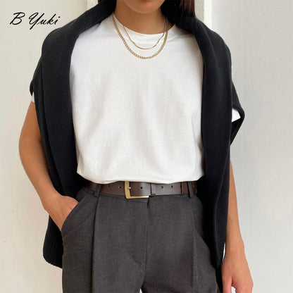 Oversized Cotton Soft Basic T Shirt