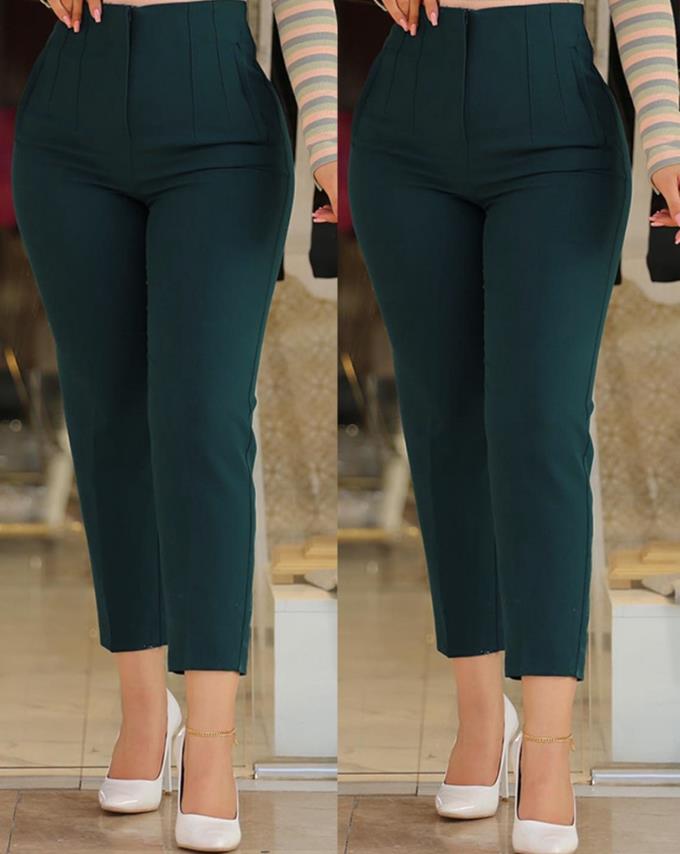 High Waist Cropped Pants