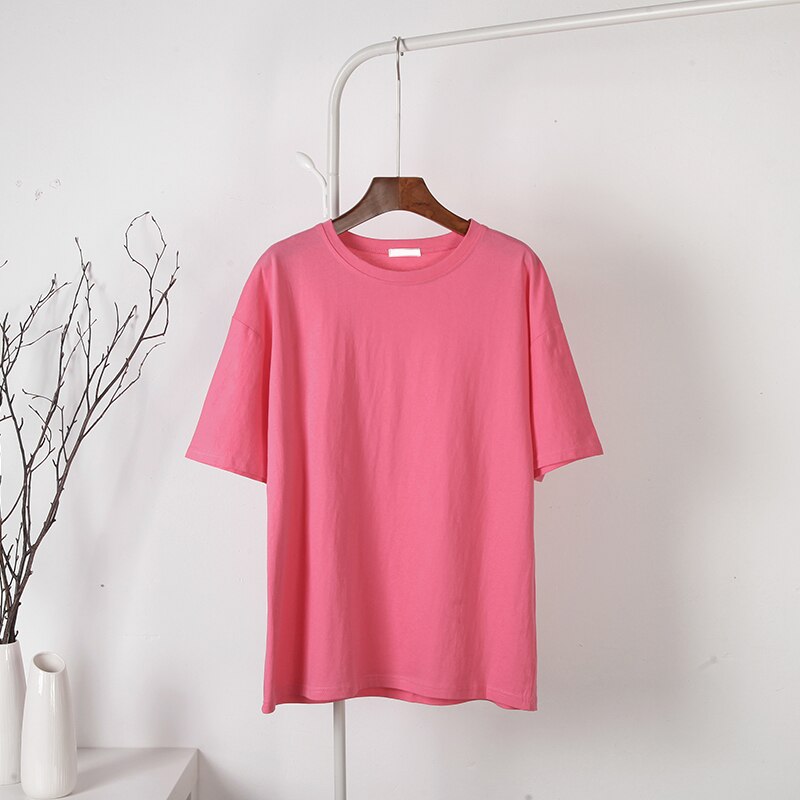 Oversized Cotton Soft Basic T Shirt