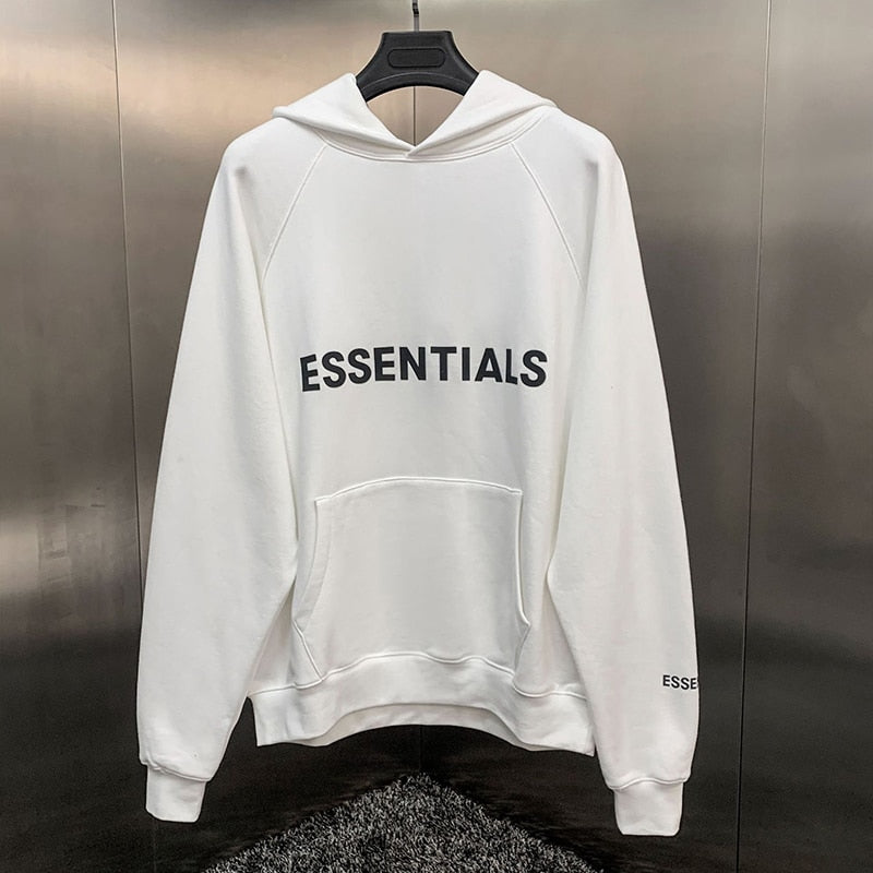 Reflective Letter Printing Fleece Oversized Hoodie