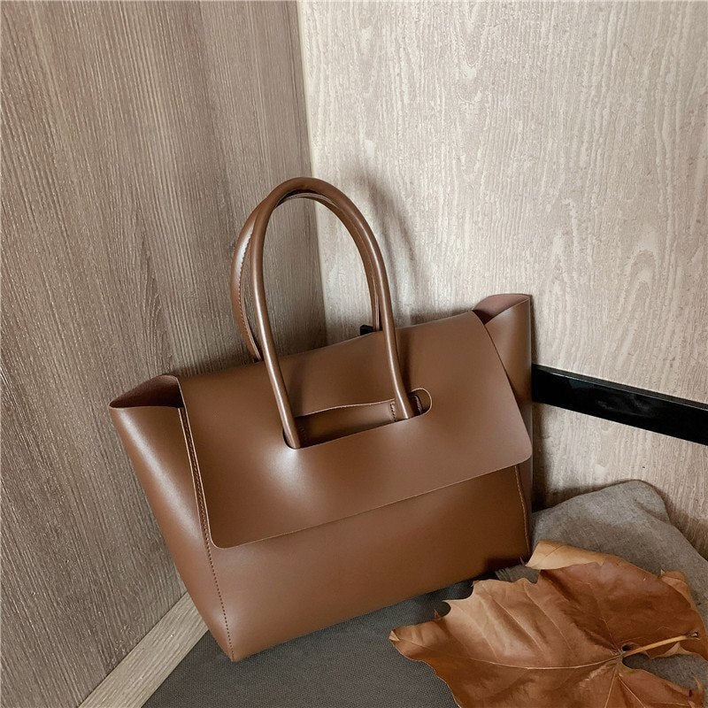 Commute Large Capacity Leather Tote Bag