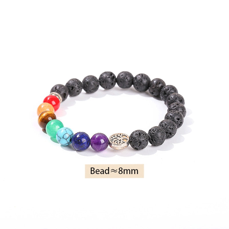 Natural Stone Eight Planets Bead Bracelet