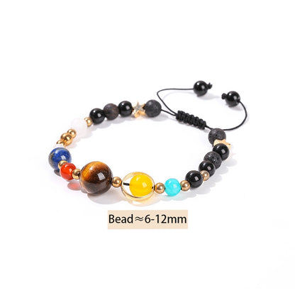 Natural Stone Eight Planets Bead Bracelet