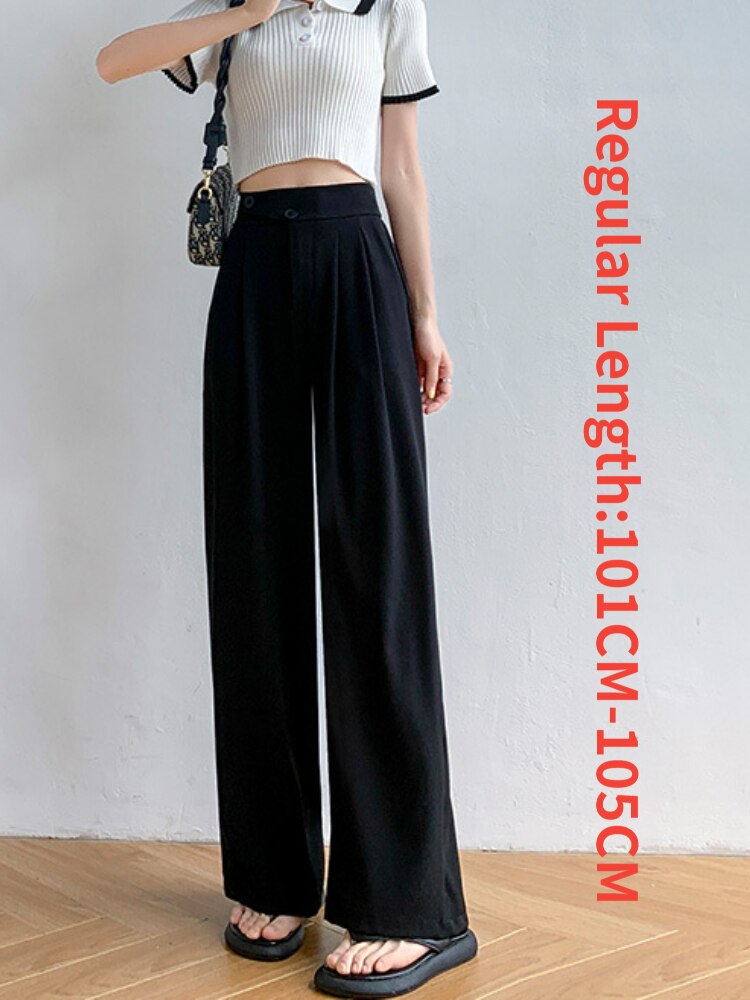 Casual High Waist Wide Leg Pants