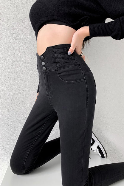 High Waist Boyfriend Jeans