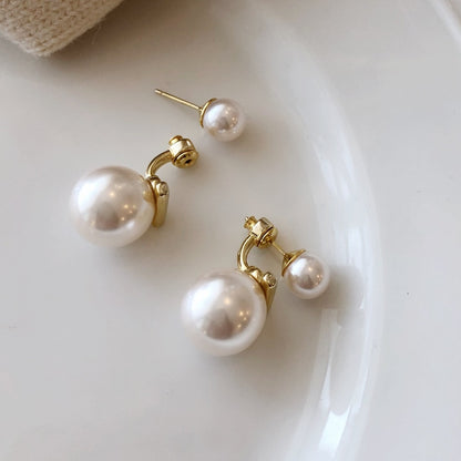 Pearl Big Hoop Earrings