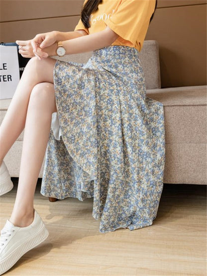 Flower Printing A-line Skirt