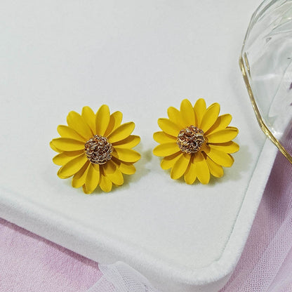 Double-layers Flower Drop Earrings