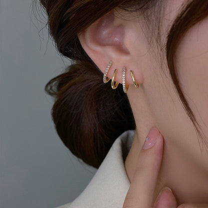 Rhinestone Decor Ear Cuff Earring