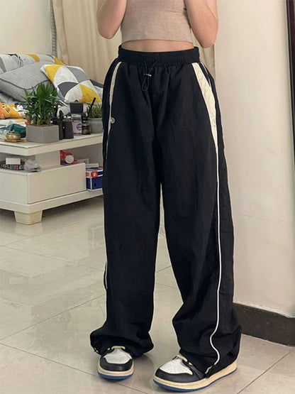 Wide Leg Cargo Casual Trousers