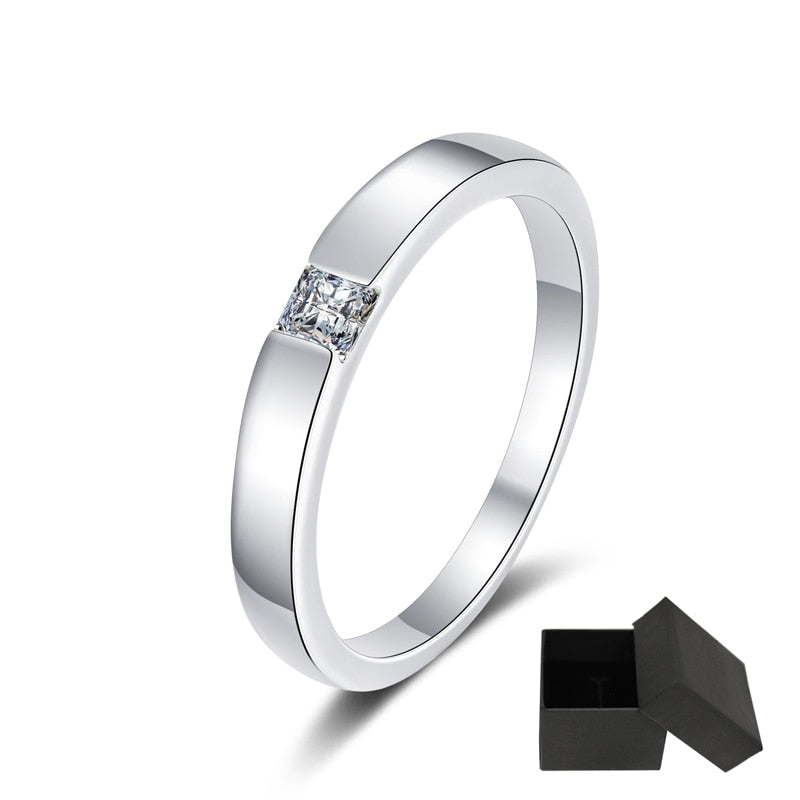 Princess Cut Moissanite Engagement Ring