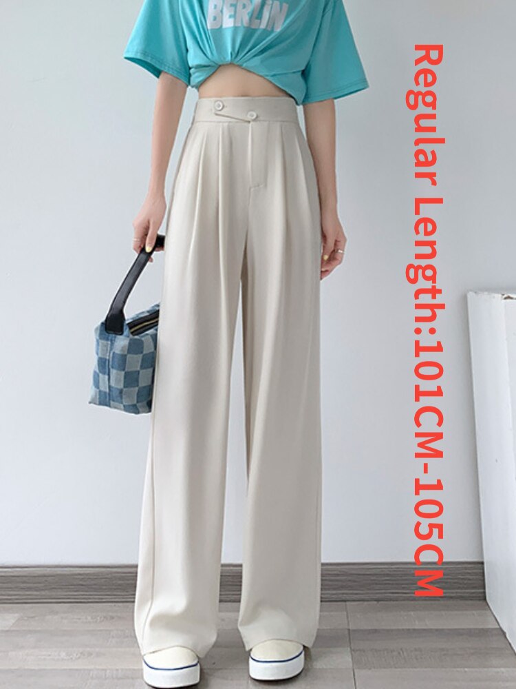 Casual High Waist Wide Leg Pants