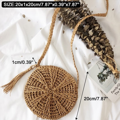 Square Round Mulit Style Straw Bag