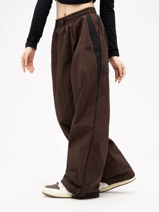 Wide Leg Cargo Casual Trousers