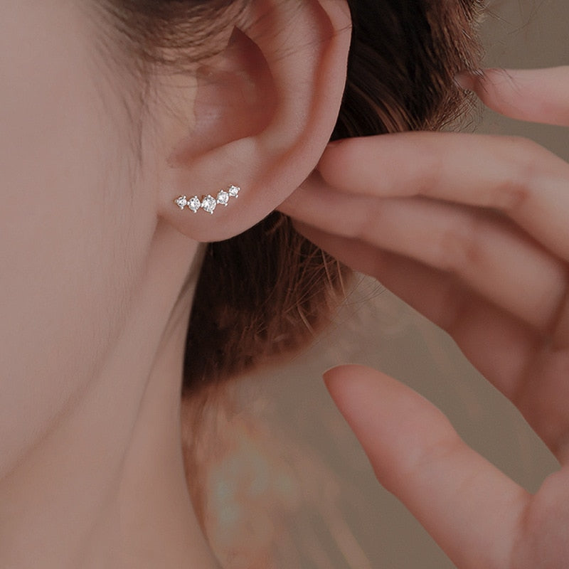 Star Moon Stud Earrings