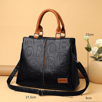 PU Leather Casual Tote Bag