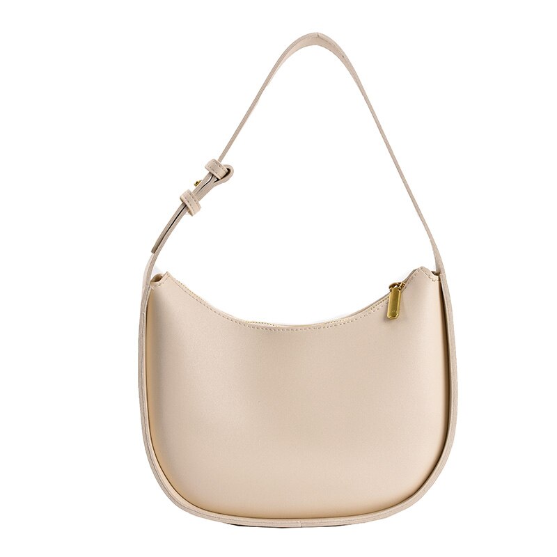 Wide Strap Semicircle Saddle Shoulder Crossbody Handbag