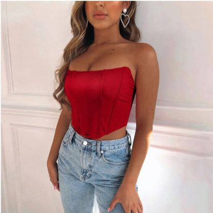 Sleeveless Off Shoulder Cropped Top