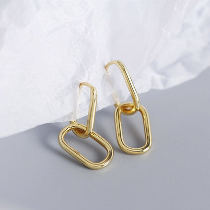 Foxanry Geometric U- Shape Earrings