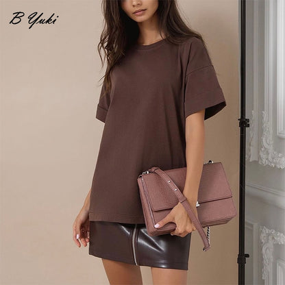 Oversized Cotton Soft Basic T Shirt