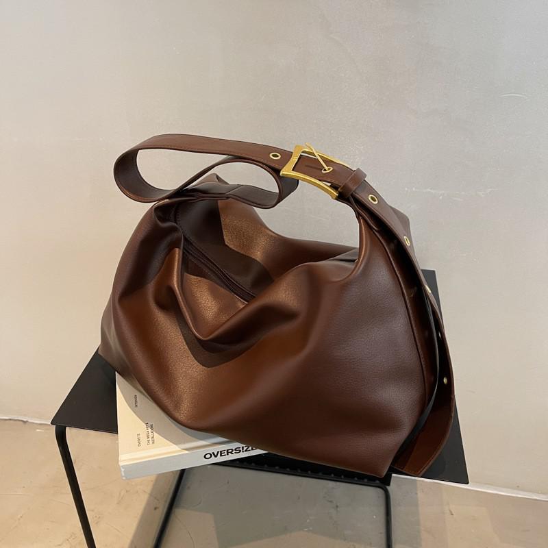 Women Large Pu Vintage Leather Shoulder Bag