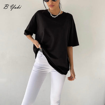 Oversized Cotton Soft Basic T Shirt