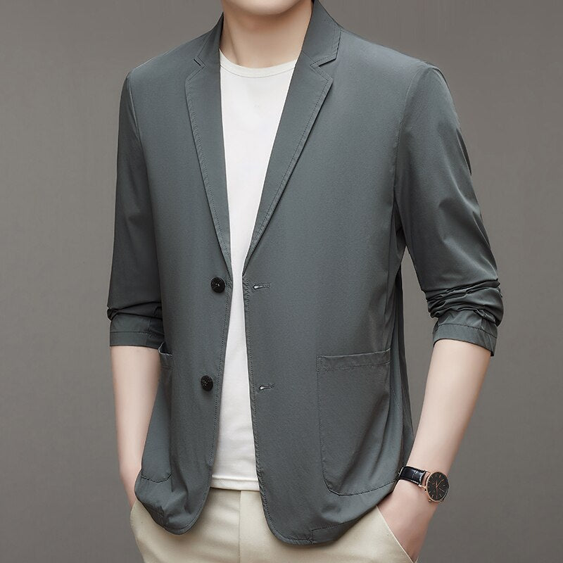 Single Layer Solid Color Blazer