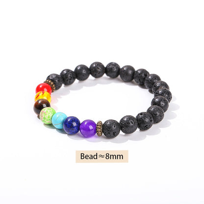 Natural Stone Eight Planets Bead Bracelet