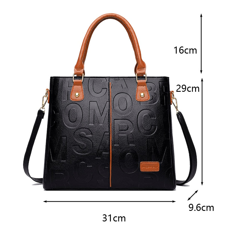 PU Leather Casual Tote Bag