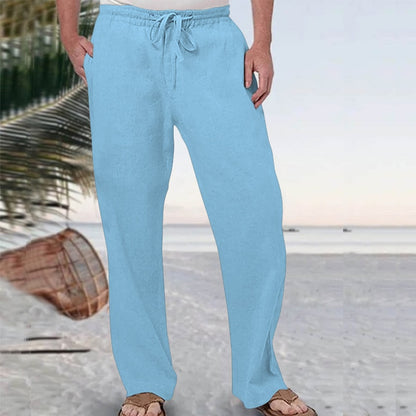 Cotton Linen Solid Color Trousers