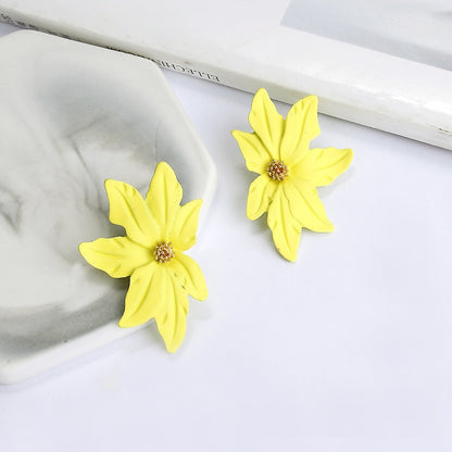 Double-layers Flower Drop Earrings