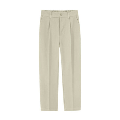 Casual Solid Wide Leg Trousers