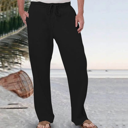 Cotton Linen Solid Color Trousers