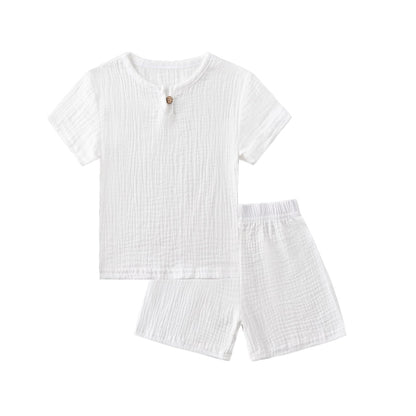 Kids Linen Sports Clothing Sets